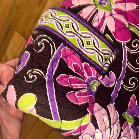 Authentic Vera Bradley Handbag And Matching Wallet in Purple Punch - Picture 14 of 17